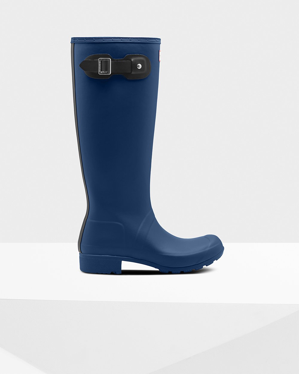 Hunter Original Tour Foldable Tall Rain Boots - Discount Womens Navy - IWPKXC143